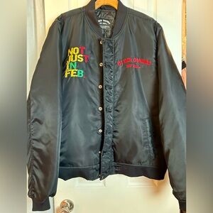 BlaCk OWned Outerwear Satin Bomber Jacket - Sz 2x